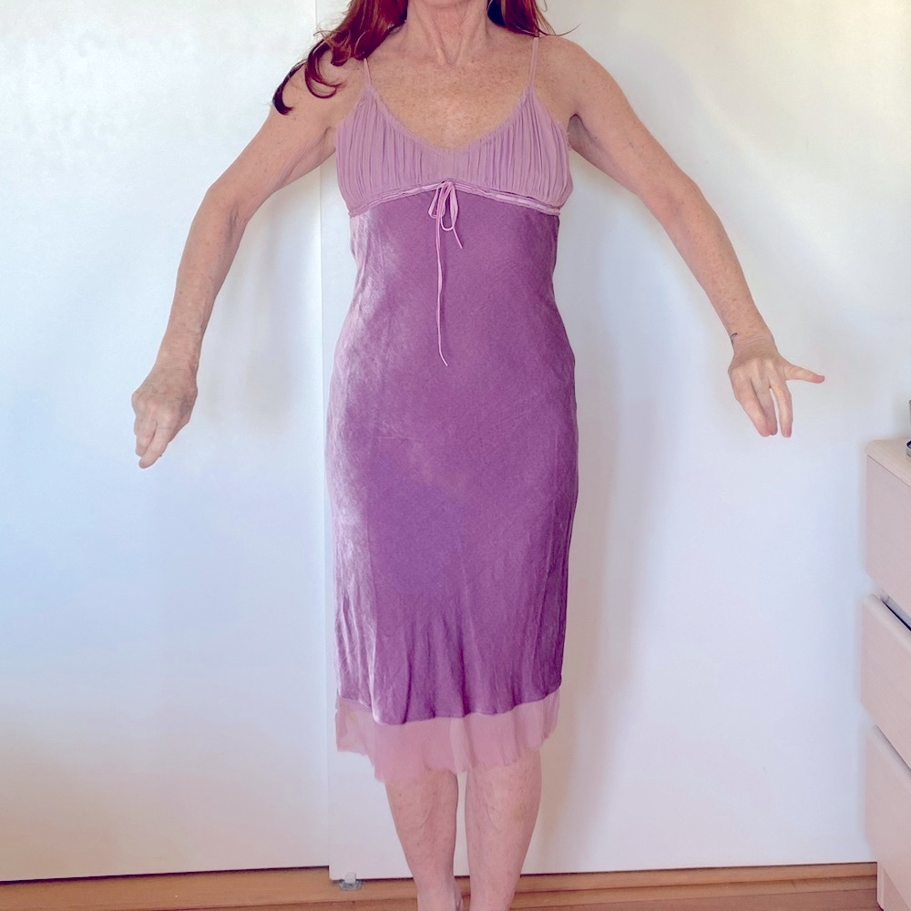 Light summer velvet / chiffon dress